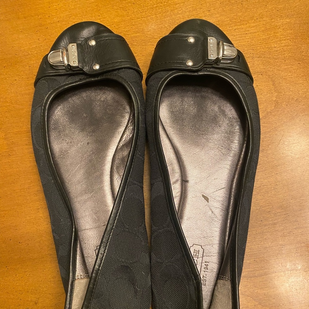 Coach flats - black size 7.5 professional work flats